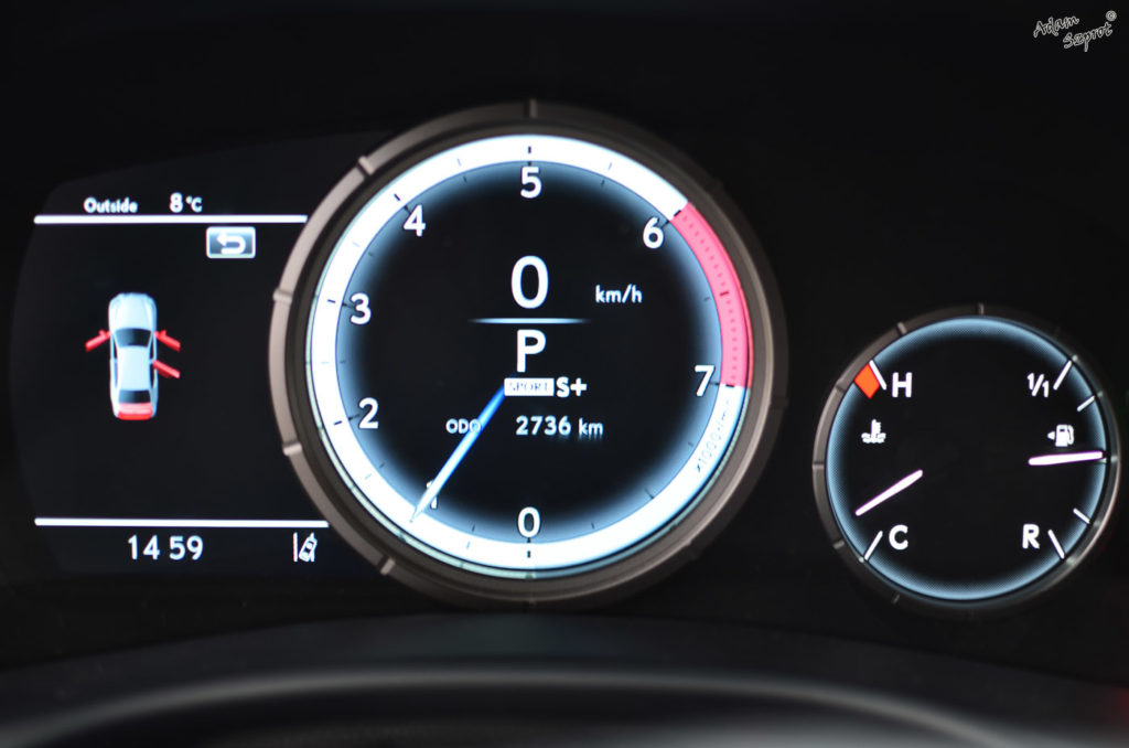 Zegary Lexus GS450h, testy i opisy samochodów, blog samochodowy, jazdy próbne, Lexus GS450h F-Sport